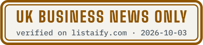 UK business news only, verified on listaify.com