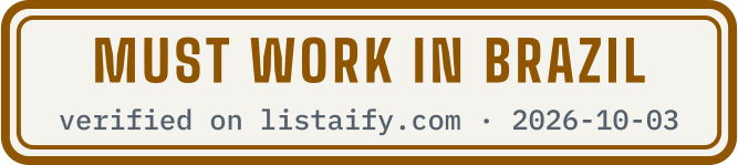 Must work in Brazil, verified on listaify.com