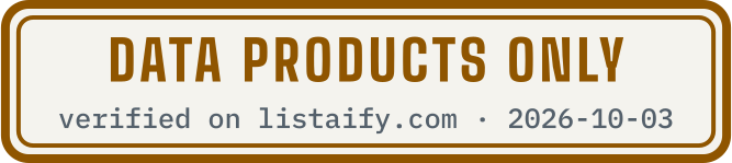 Data products only, verified on listaify.com