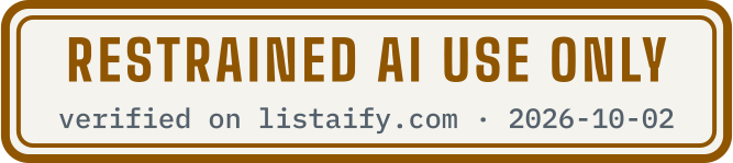 Restrained AI use only, verified on listaify.com