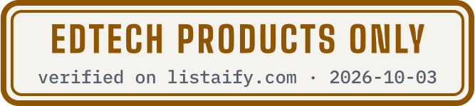 EdTech products only, verified on listaify.com