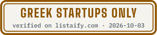 Greek startups only, verified on listaify.com