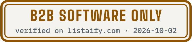B2B software only, verified on listaify.com