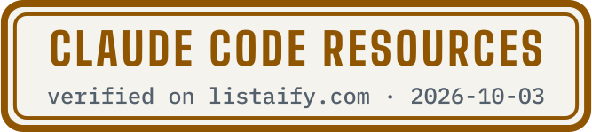 Claude Code resources, verified on listaify.com