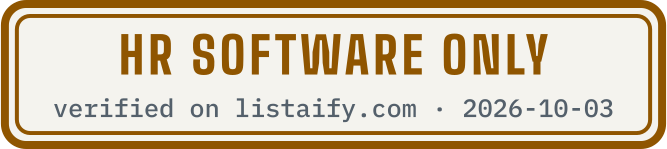 HR software only, verified on listaify.com