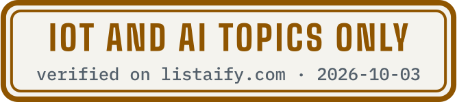 IoT and AI topics only, verified on listaify.com