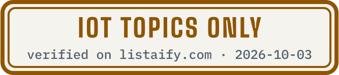 IoT topics only, verified on listaify.com