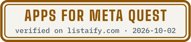 Apps for Meta Quest, verified on listaify.com