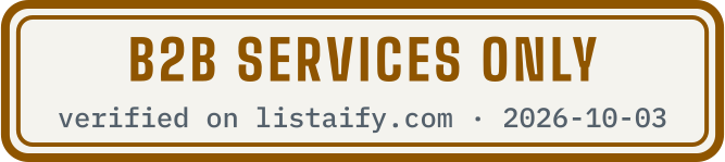 B2B services only, verified on listaify.com