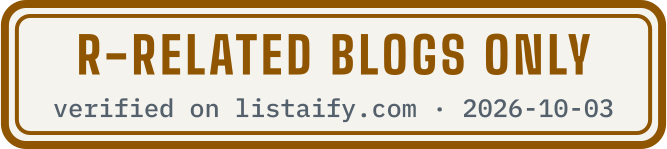 R-related blogs only, verified on listaify.com