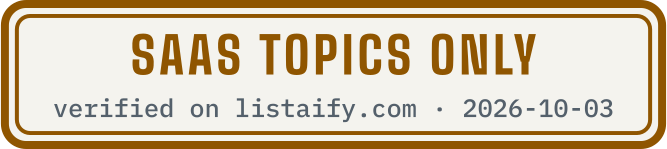 SaaS topics only, verified on listaify.com