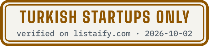 Turkish startups only, verified on listaify.com
