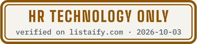 HR technology only, verified on listaify.com