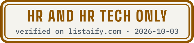 HR and HR tech only, verified on listaify.com