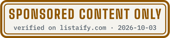 Sponsored content only, verified on listaify.com