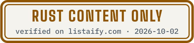 Rust content only, verified on listaify.com