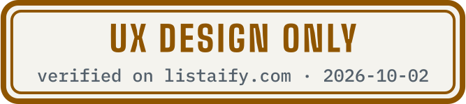 UX design only, verified on listaify.com