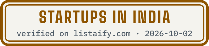 Startups in India, verified on listaify.com